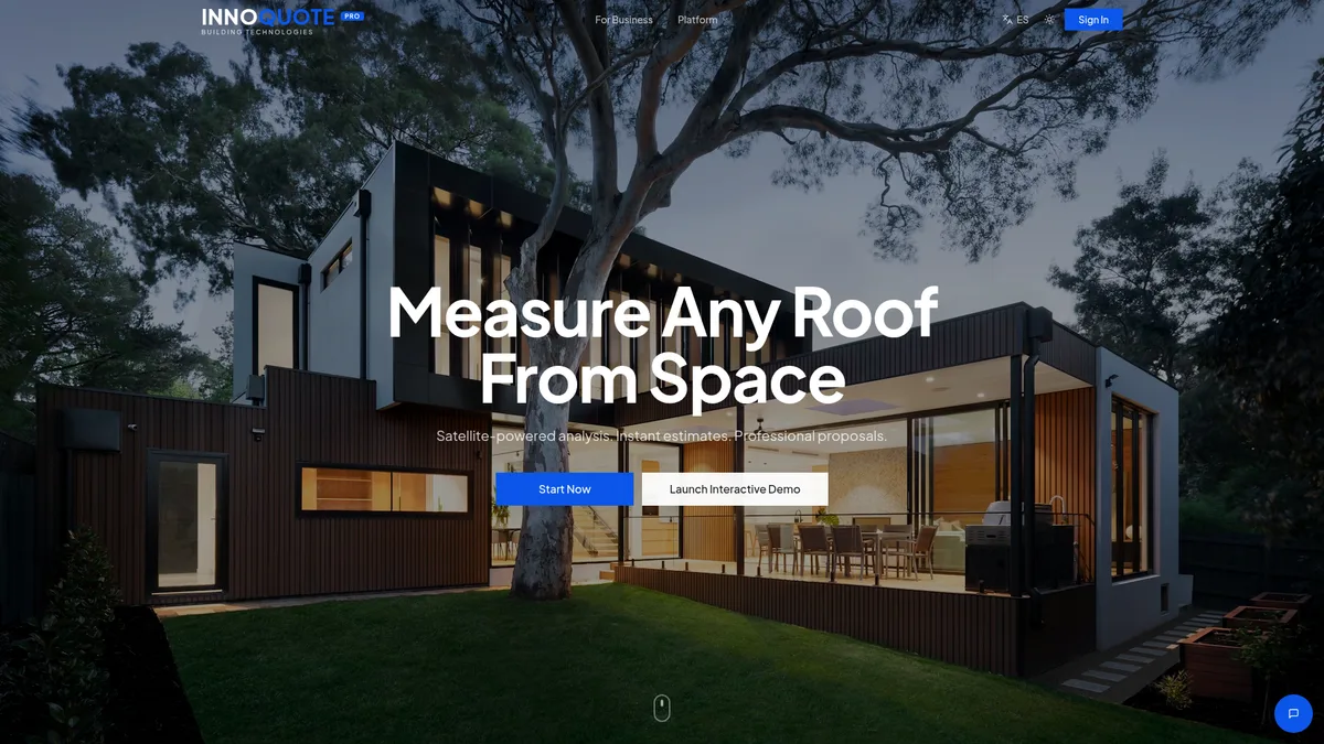 Screenshot of InnoQuote Pro, a Hayes Projects venture